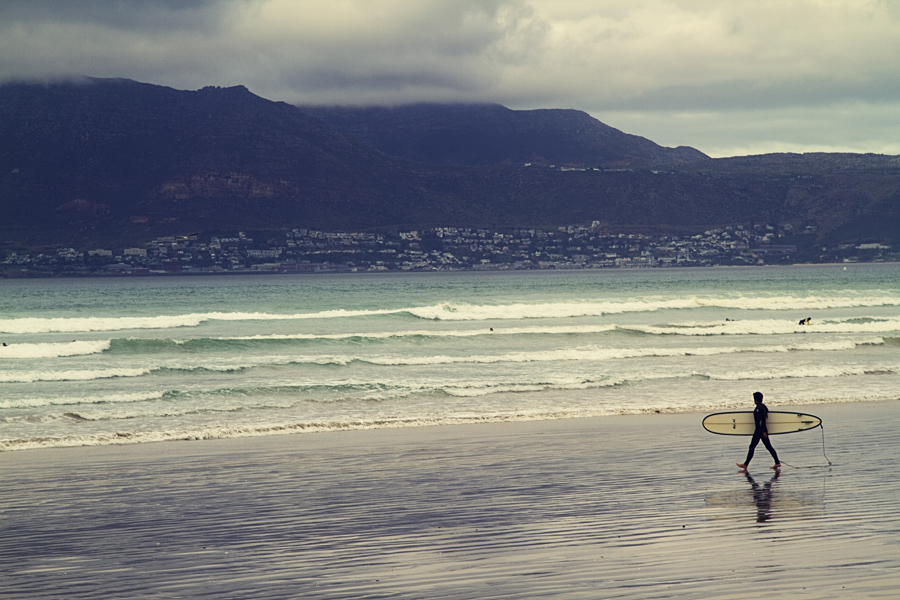 surfer on Muizenberg Beach, South Africa - photo by Renel Holton - www.renelholton.com / IMG_7372 edit 1